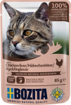 BOZITA Meat chunks in jelly with chicken liver &ndash; wet cat food &ndash; 85g
