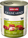 ANIMONDA GranCarno Adult Beef, rabbit and herbs - wet dog food - 800g
