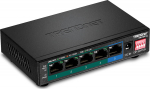 TRENDnet Switch 5 Port Gbit PoE+ 60W Metall