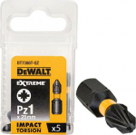 Dewalt Impact driver bits 25mm Torsion Pz1 5szt. - DT7386T