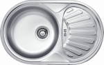 Sink Deante 1-chamber Twist with drainer 48 x 77cm steel (ZEU 011B)