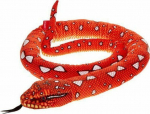 Beppe Beppe Red Snake Mascot 180 cm