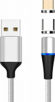 Kabel USB PremiumCord microUSB - USB-C 1 m Black and white (ku2m1fgi)