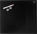 Klaastahvel NOBO Small Glass Magnetic, 300x300mm/ must
