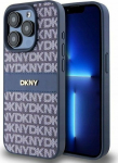 DKNY DKHCP15LPRTHSLB iPhone 15 Pro 6.1'' niebieski/blue hardcase Leather Mono Stripe & Metal Logo