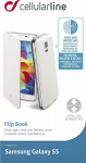 cellularline Cellular Samsung Galaxy S5 &uuml;mbris, Flip Book, valge
