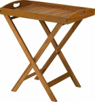 Ambiance Wooden table with portable serving tray, 60 cm