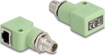 Delock Network adapter - 8 pin M12-X (M) with thread RJ-45 (W)