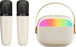 Riff K30 RGB Portable BT karaoke system with x2 Wireless mics