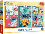 Trefl PUZZLE 3x80 Stitch World/Disney Lilo_Stitch 34885