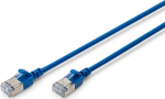 DIGITUS patch cable CAT 6A F/FTP Slim 0.30m blue