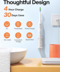Bitvae D2 Electric toothbrush x8 brushes / travel case / holder / cable White