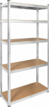 Rebel RB-1250 Metal Storage Rack Cabinet Shelves 175kg x5 180x90x40cm Galvanized Folding MDF