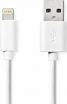 Kabel USB Nedis Lightning - USB-A 1 m White (CCGL39300WT10)