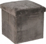 Storage Solutions TOBO corduroy storage pouffe, 38 x 38 x 38 cm
