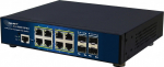 ALLNET Switch full managed Layer2+&bull; 8x GbE&bull; PoE Budget 300W&bull; at&bull; 4x SFP - Switch - 1 Gbps