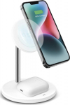 SBS juhtmevaba laadija Charging Stand 2in1, valge