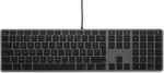 LMP USB numeric Windows Keyboard KB-3421, 110 keys, 2x USB, aluminum, Windows OS, space gray - French