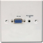 Lindy Lindy 60212 Plastic wall socket VGA + jack stereo 3.5mm
