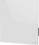 AENO Premium Eco Smart Quadro Wall Heater, 500W, 50x50 cm., Tempered glass, Infrared+convection heating type, LED display Plug type: Europe (E/F type), WHITE, Made in Poland