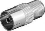 Wentronic Goobay Adapter F: Gniazdo F Coaxial cable socket