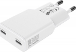 Charger 4smarts FlatPlug Slim Dual 30W GaN 2xUSB-C white