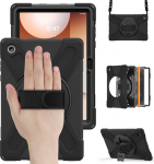 Just Must JM Rugged Case Grip for Samsung Galaxy Tab A11+ with a strap Black