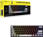 CORSAIR CLIPPER PRO MINI 60 Hall Effect Gaming Keyboard, Backlit RGB LED, CORSAIR MGX Core, Black PBT DS Keycaps | Corsair