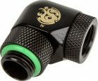 Bitspower Adapter 90 Grad G1/4 Zoll AG auf G1/4 Zoll IG - rotatable on both sides, schwarz matt