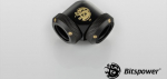 Bitspower Multi-Link Adapter 90 Grad 12mm AD auf 12mm AD Hardtube - carbon schwarz