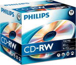 1x10 Philips CD-RW 80Min 700MB 4-12x JC