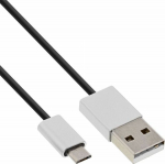 Kabel USB InLine USB-A - microUSB 1 m Czarny (31710I)