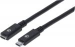 MANHATTAN USB3.1 Kabel 10Gbit/s C-Stecker auf C-Buchse 0.5m