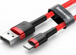 Lightning USB Cable Baseus Cafule 1.5A 2m (black & red)