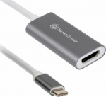 SilverStone SST-EP07C-E - USB 3.1 Type C auf HDMI V2.0b Adapter - grau
