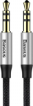 Baseus Yiven miniJack 3.5mm AUX 1.5m (czarno-srebrny)