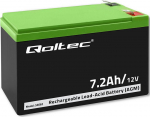 Qoltec Akumulator AGM 12V | 7.2Ah | max. 108A