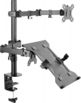 SpeaKa Professional SP-MM-302 - Notebook- & Monitorarm - Schwarz - 25.4 cm (10 Zoll) - 39.6 cm (15.6 Zoll) - 81.3 cm (32 Zoll) - 12 kg