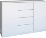 Topeshop CABINET CABINET 2D4S 120CM DRAWER DOOR WHITE (2D4S WHITE KPL V2)