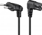Wentronic Goobay CEE 7/16 - C7 Sonos&reg; - power cord with angle connectors, 2 m