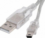 Cable USB Logo USB-A - miniUSB 0.6 m Transparent (31184)