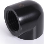 Alphacool Eiszapfen Adapter 90 Grad G1/4 Zoll IG auf G1/4 Zoll IG - schwarz
