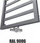 Hydroland bathroom radiator NATSUMI BATHROOM HEATER 980X530 RAL 9006 // GRŁ-G/N-980X530-RAL