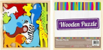 Mega Creative Wooden puzzle animals 12 element&oacute;w