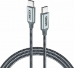 Kabel USB Choetech USB-C - USB-C 1.8 m Silver (6971824973099)