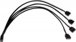 Alphacool Y-Splitter aRGB 3-Pin auf 4x 3-Pin 30cm - schwarz