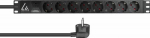 Lanview 19" Rack mount power strip, 16A with 8 x Schuko type