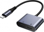 Joyroom JR-SY-L02 Adapter DAC 2-in-1 Lightning to Lightning/ Lightning, 60W, 0.12m / black