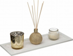 Atmosphera Scented Diffuser Set with Candle and Diffuser, gold