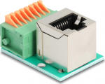 DELOCK RJ45Buchse angled terminal block push button Cat.5e